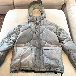 Snowboarding jacket. Great quality and awesome insulation.  Detachable hood.